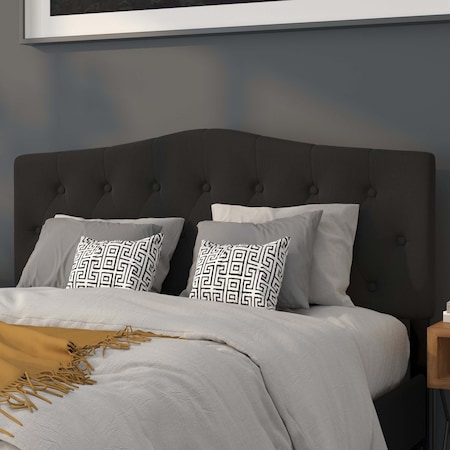 Flash Furniture Cambridge Headboard, Queen, Black Fabric HG-HB1708-Q-BK-GG